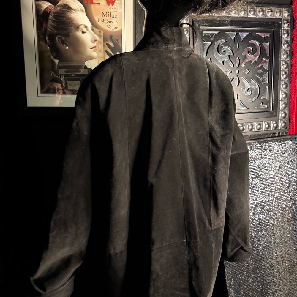Danier BLACK LARGE flowing oversized M woman's 90's swing jacket. - Picture 15 of 16